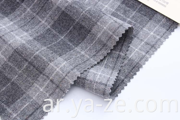 البيع الساخن رخيص مخصص منسوج من الصوف الصوف تحقق من تويد بلايف المصنعة النسيج لبدلة Overcoat Blazer Woolen Wool Suit Fabrict For Women Cloth